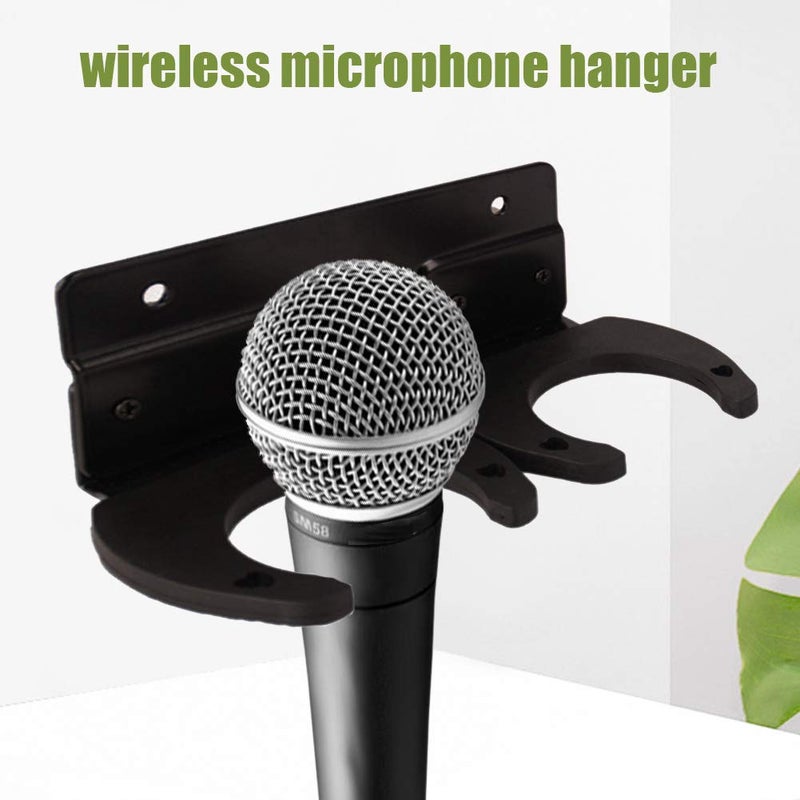 BNYTXV Microphone Stand, Microphone Wall Mount Stand Mic Clip Holder, Hold Up to 2 Micphones - Image 4